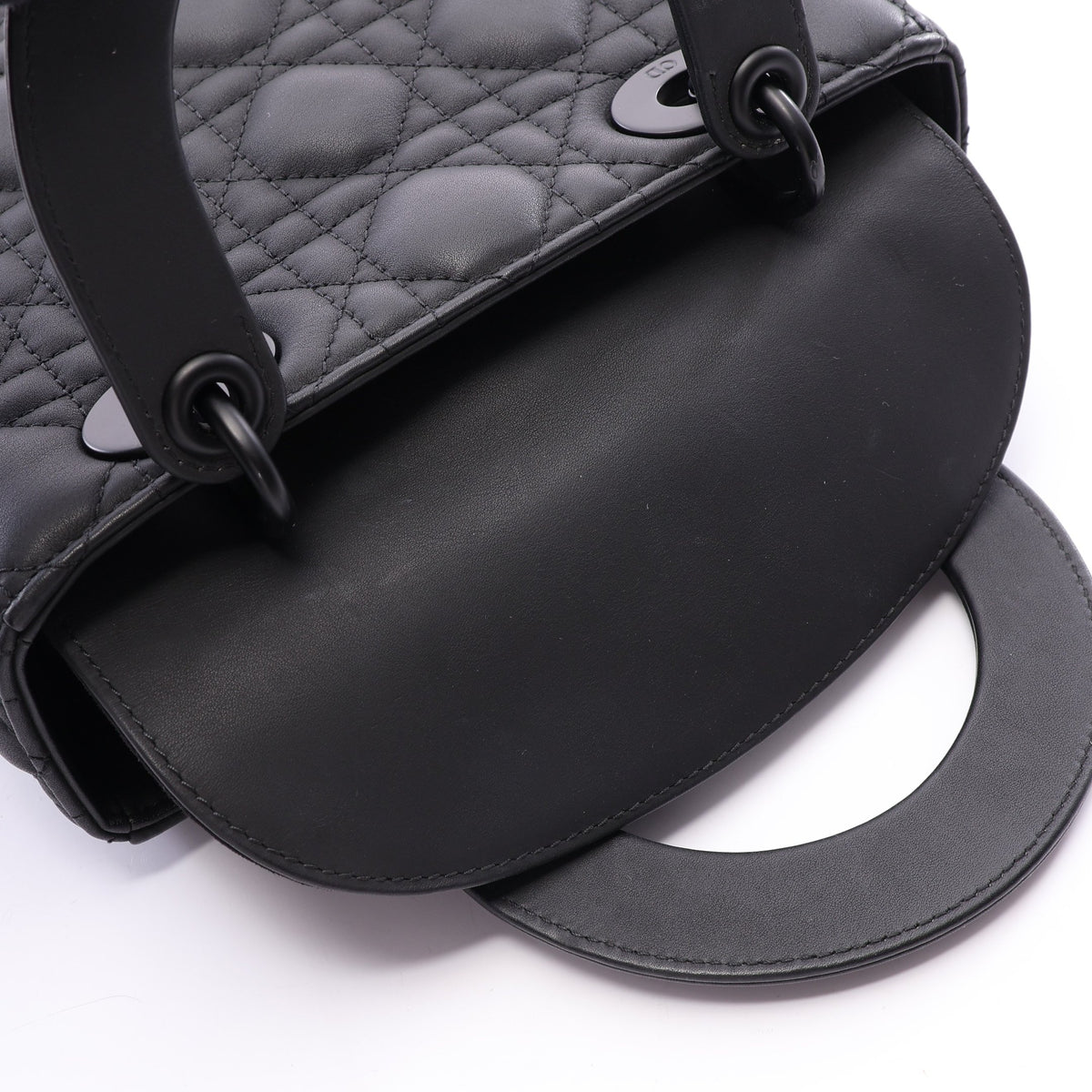 LADY DIOR MY ABCDIOR レディディオール スモール カナージュ 2WAY ハンドバッグ レザー ブラック クリスチャンディオール バッグ Christian Dior