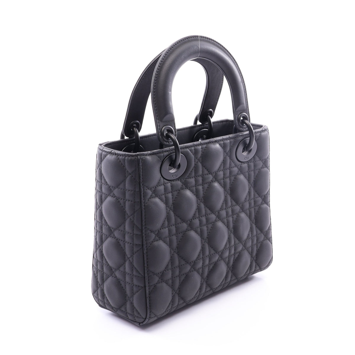 LADY DIOR MY ABCDIOR レディディオール スモール カナージュ 2WAY ハンドバッグ レザー ブラック クリスチャンディオール バッグ Christian Dior