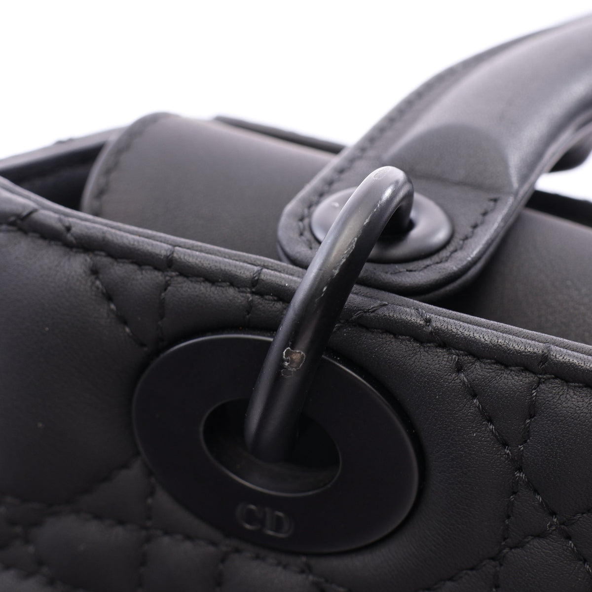LADY DIOR MY ABCDIOR レディディオール スモール カナージュ 2WAY ハンドバッグ レザー ブラック クリスチャンディオール バッグ Christian Dior
