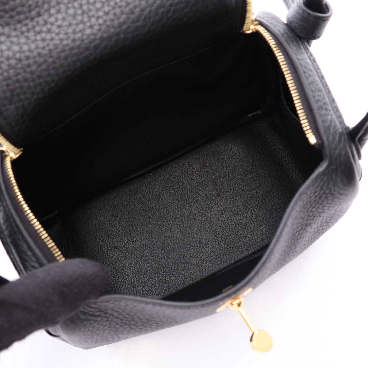 リンディ ミニ ショルダーバッグ トリヨンクレマンス ブラック ゴールド金具 U刻印 エルメス バッグ HERMES