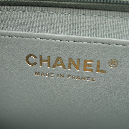 ミニマトラッセ チェーンショルダーバッグ ラムスキン ブルーグレー ゴールド金具 シャネル バッグ CHANEL