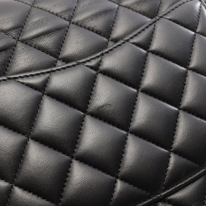 マトラッセ Wフラップ クルーズコレクション Wチェーンショルダーバッグ ラムスキン ブラック ゴールド金具 シャネル バッグ CHANEL