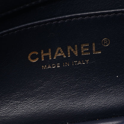 マトラッセ 2WAY チェーンショルダーバッグ ラムスキン ネイビー ゴールド金具 シャネル バッグ CHANEL
