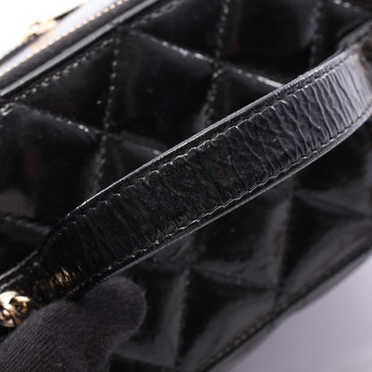 マトラッセ バニティ 2WAY チェーンショルダーバッグ シャイニーラムスキン ブラック ゴールド金具 シャネル バッグ CHANEL