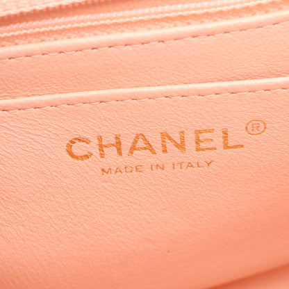 ミニマトラッセ チェーンショルダーバッグ ラムスキン コーラルピンク ゴールド金具 シャネル バッグ CHANEL