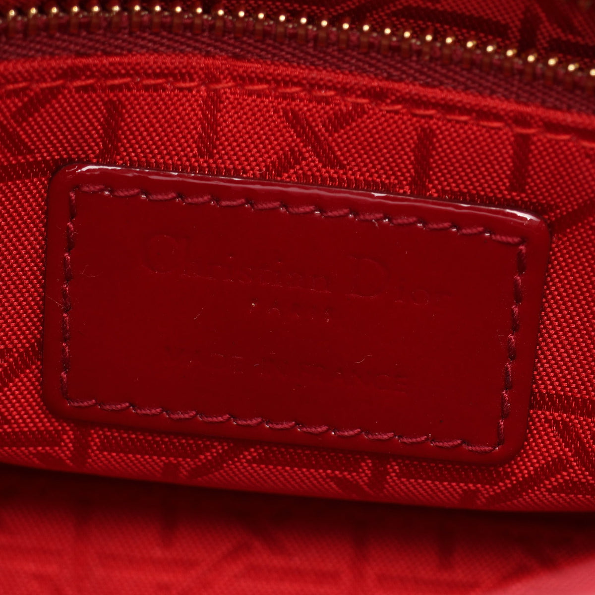 レディディオール ミニ カナージュ 2WAY ハンドバッグ エナメルレザー レッド クリスチャンディオール バッグ Christian Dior