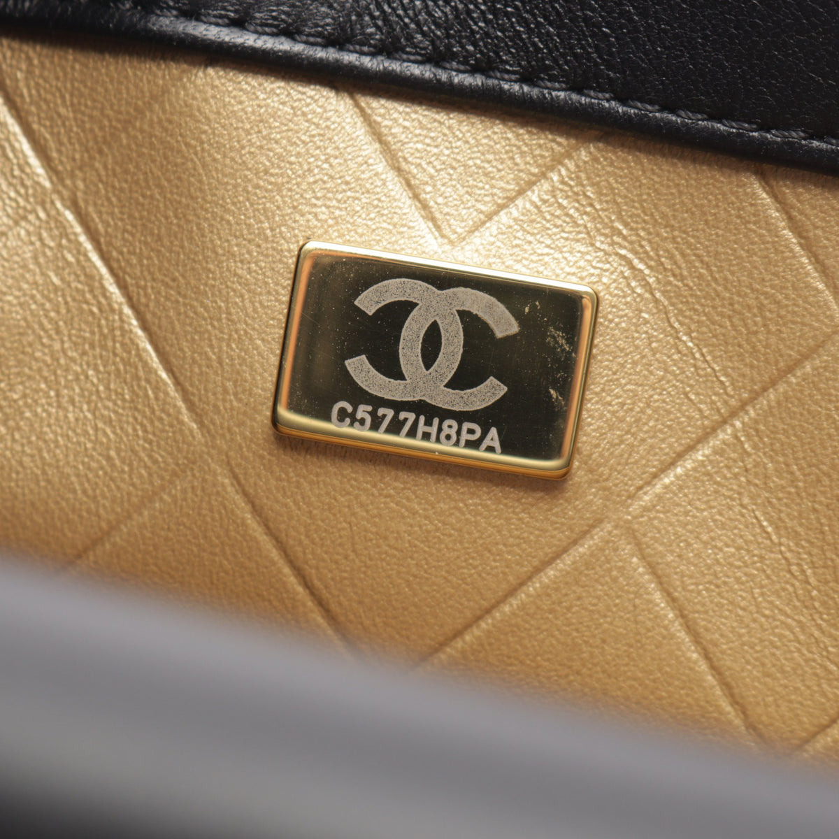 マトラッセ クリップココ コンビ金具 チェーンショルダーバッグ ラムスキン ブラック シャネル バッグ CHANEL