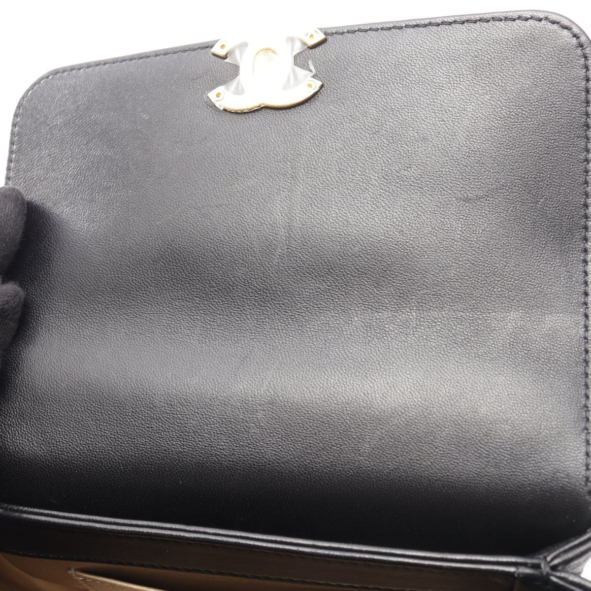 マトラッセ ミニフラップ 2WAY チェーンショルダーバッグ ラムスキン ブラック ゴールド金具 シャネル バッグ CHANEL