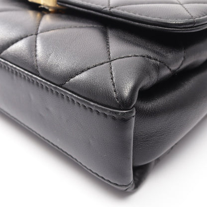 マトラッセ ミニフラップ 2WAY チェーンショルダーバッグ ラムスキン ブラック ゴールド金具 シャネル バッグ CHANEL