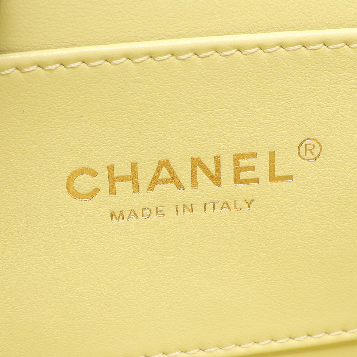 マトラッセ 2WAY チェーンショルダーバッグ ラムスキン ライトイエロー ゴールド金具 シャネル バッグ CHANEL