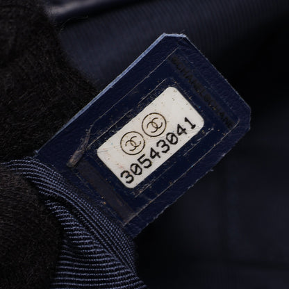 マトラッセ チェーンショルダーバッグ ラムスキン ネイビー ゴールド金具 シャネル バッグ CHANEL