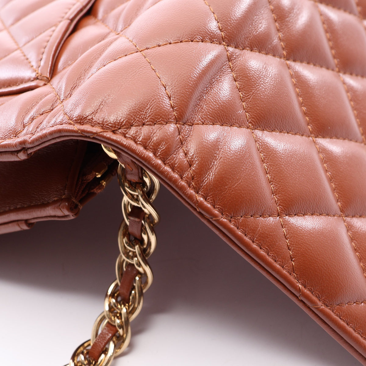マトラッセ チェーンウォレット ラムスキン ブラウン ゴールド金具 シャネル バッグ CHANEL