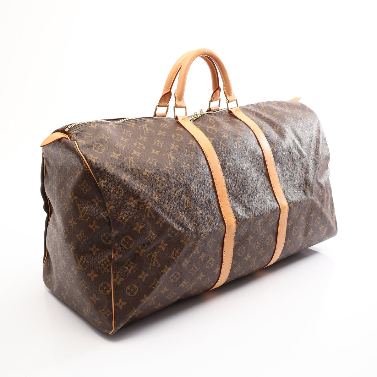 キーポル60 モノグラム ボストンバッグ PVC レザー ブラウン ルイヴィトン バッグ LOUIS VUITTON