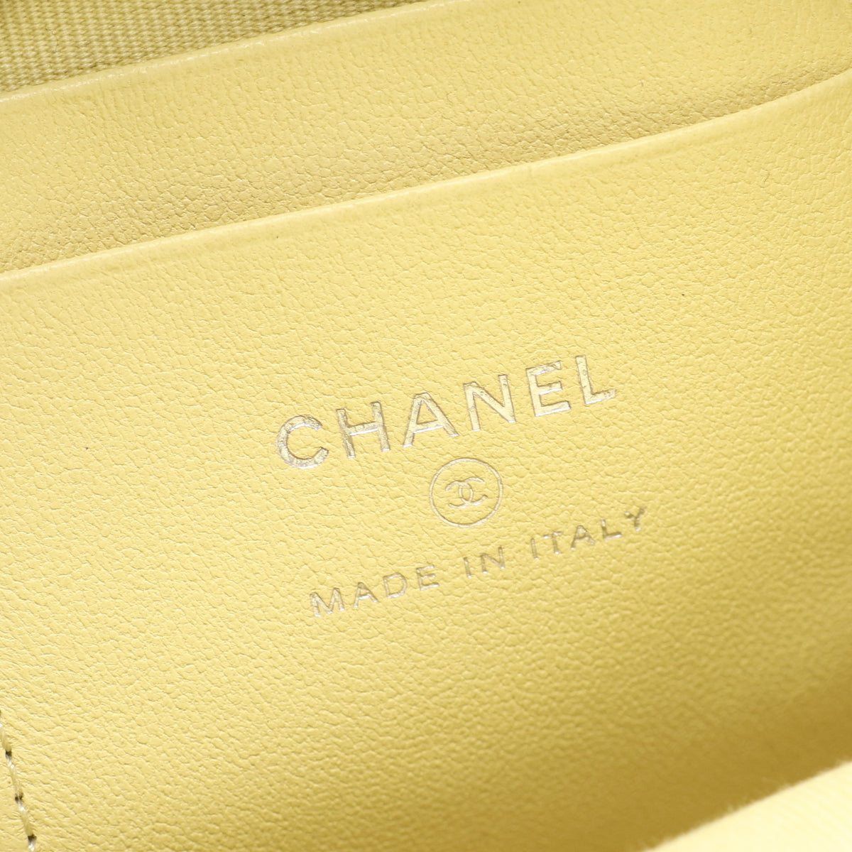 マトラッセ ミニリュック ラムスキン ライトイエロー シルバー金具 シャネル バッグ CHANEL