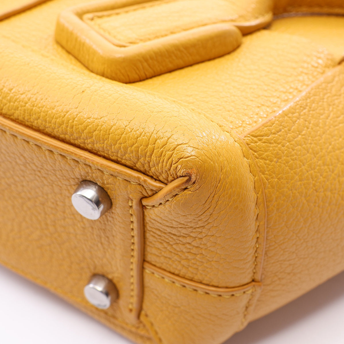 ミニ ザ アルコ 2WAY ハンドバッグ レザー イエローブラウン ボッテガヴェネタ バッグ BOTTEGA VENETA