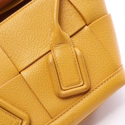 ミニ ザ アルコ 2WAY ハンドバッグ レザー イエローブラウン ボッテガヴェネタ バッグ BOTTEGA VENETA