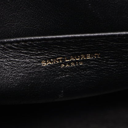 YSLライン ベイビー モノグラム カバス 2WAY ハンドバッグ レザー ブラック サンローランパリ バッグ SAINT LAURENT PARIS