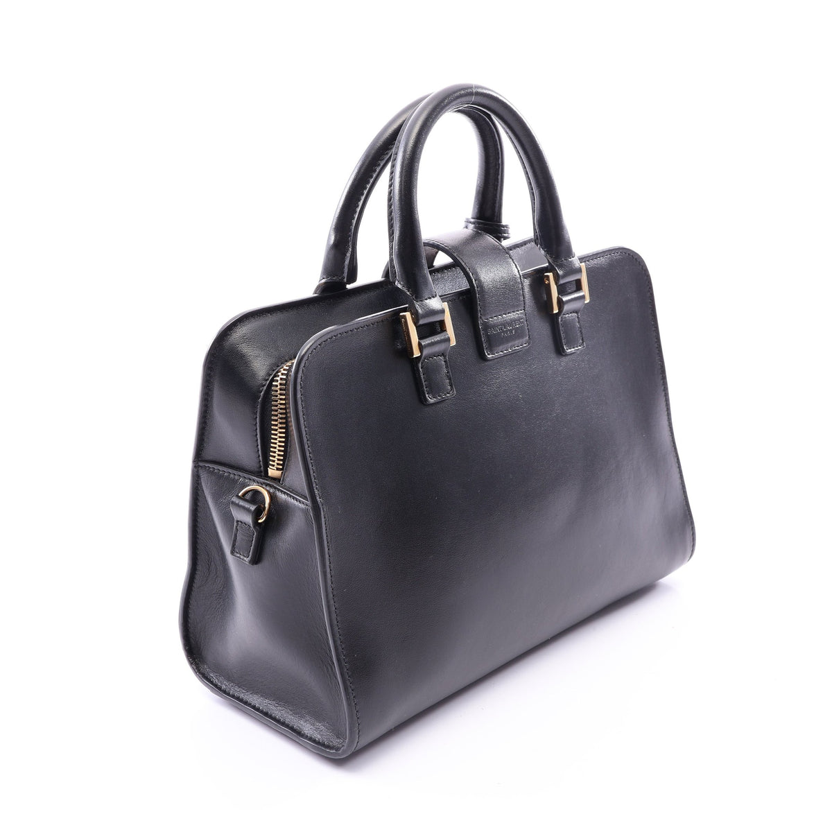 YSLライン ベイビー モノグラム カバス 2WAY ハンドバッグ レザー ブラック サンローランパリ バッグ SAINT LAURENT PARIS