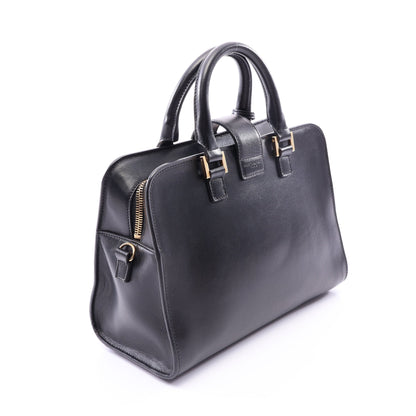 YSLライン ベイビー モノグラム カバス 2WAY ハンドバッグ レザー ブラック サンローランパリ バッグ SAINT LAURENT PARIS