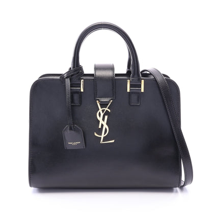 YSLライン ベイビー モノグラム カバス 2WAY ハンドバッグ レザー ブラック サンローランパリ バッグ SAINT LAURENT PARIS