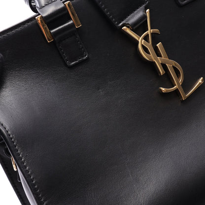 YSLライン ベイビー モノグラム カバス 2WAY ハンドバッグ レザー ブラック サンローランパリ バッグ SAINT LAURENT PARIS