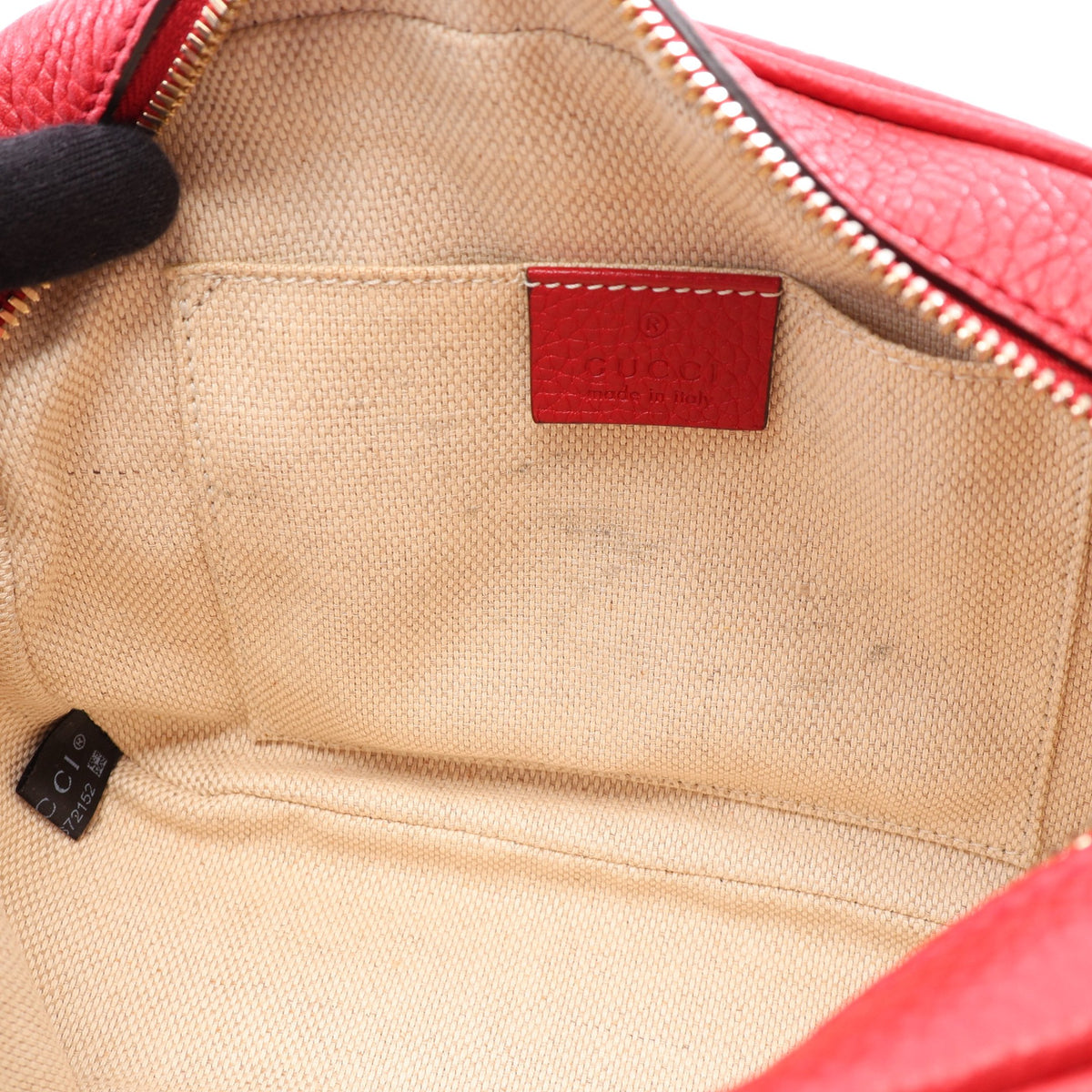 ソーホー ディスコバッグ インターロッキングG 2WAY ショルダーバッグ レザー レッド グッチ バッグ GUCCI