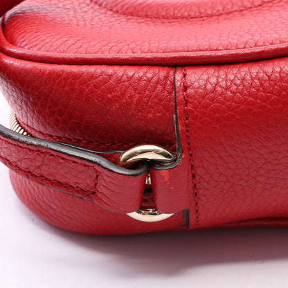 ソーホー ディスコバッグ インターロッキングG 2WAY ショルダーバッグ レザー レッド グッチ バッグ GUCCI