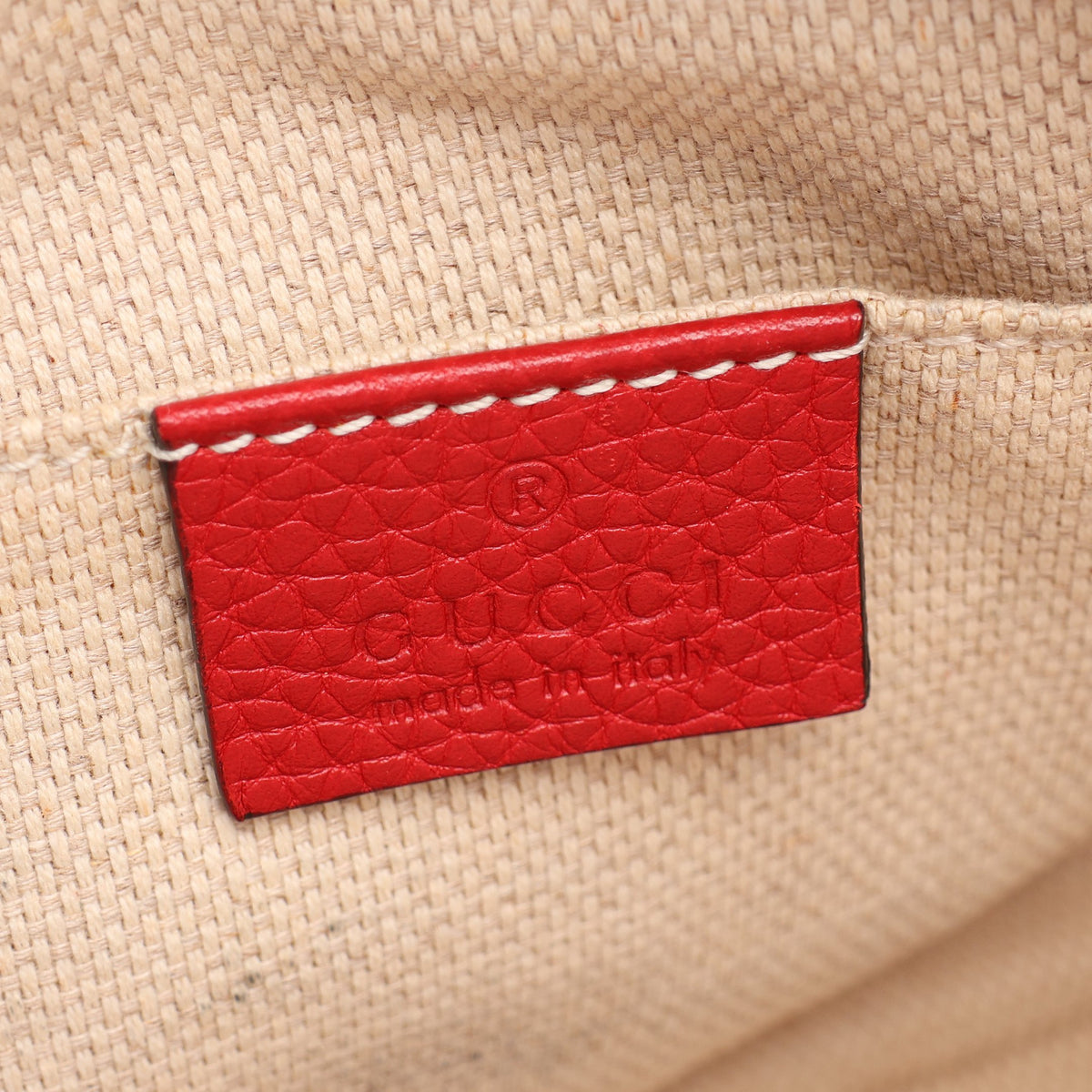 ソーホー ディスコバッグ インターロッキングG 2WAY ショルダーバッグ レザー レッド グッチ バッグ GUCCI