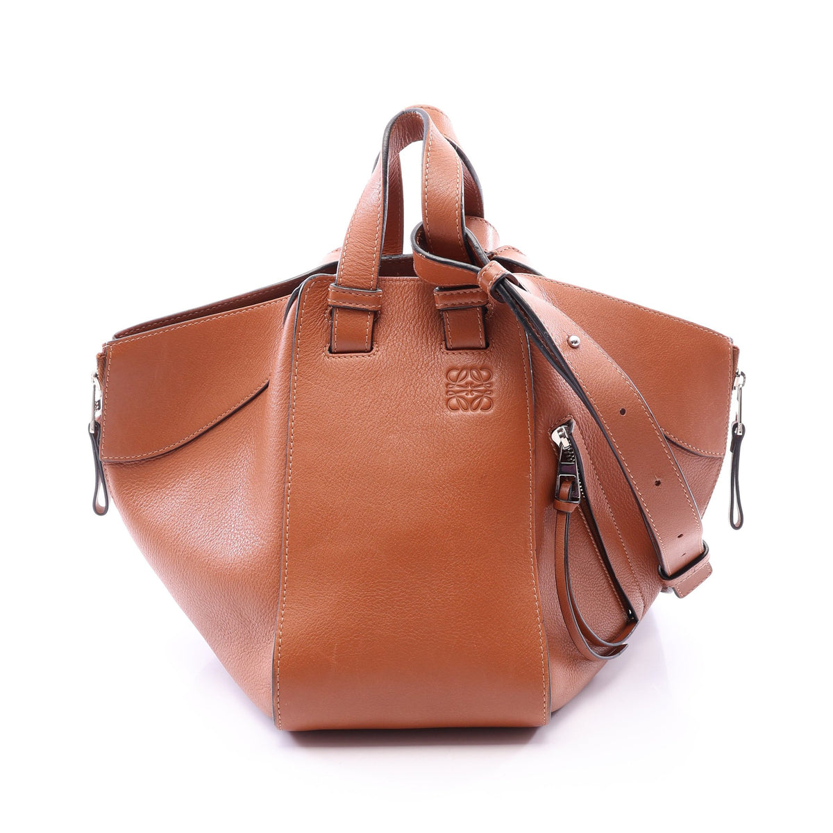 ハンモックバッグ スモール 2WAY ハンドバッグ レザー ブラウン ロエベ バッグ LOEWE