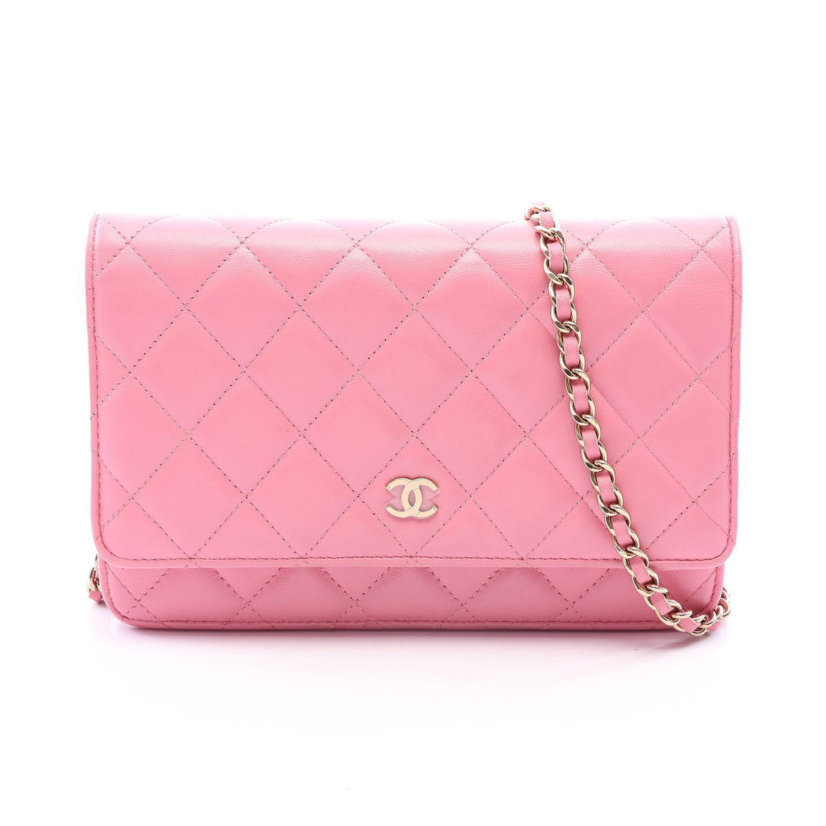 マトラッセ チェーンウォレット ラムスキン ピンク ゴールド金具 シャネル バッグ CHANEL