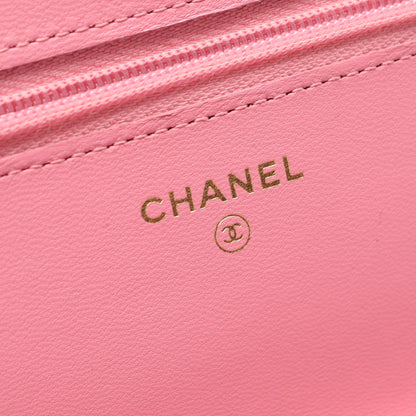 マトラッセ チェーンウォレット ラムスキン ピンク ゴールド金具 シャネル バッグ CHANEL
