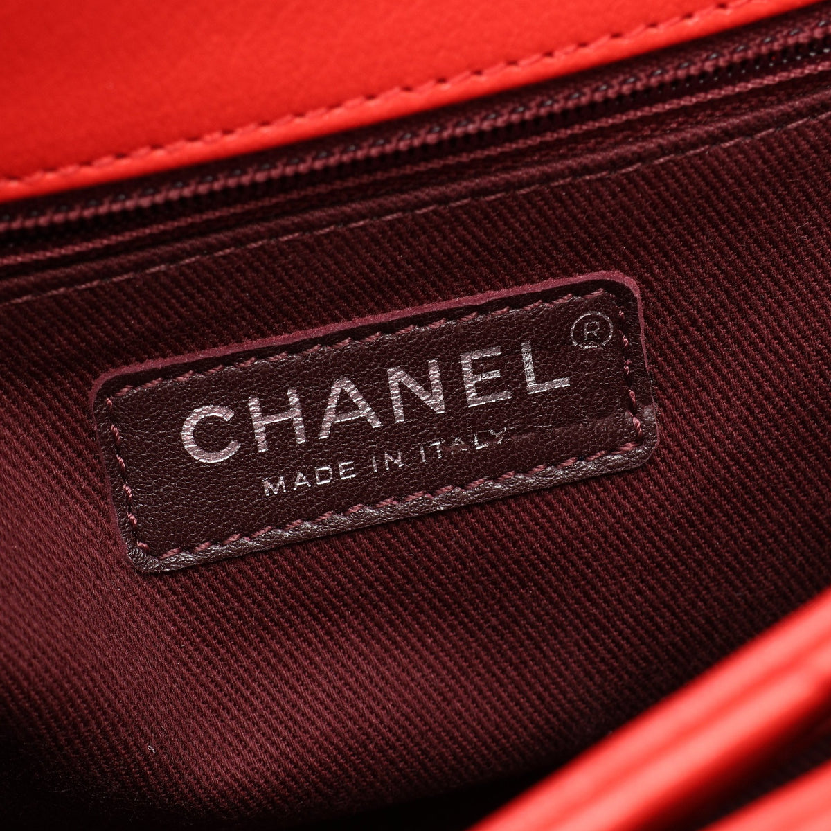 マトラッセ チェーンショルダーバッグ レザー レッド シルバー金具 シャネル バッグ CHANEL