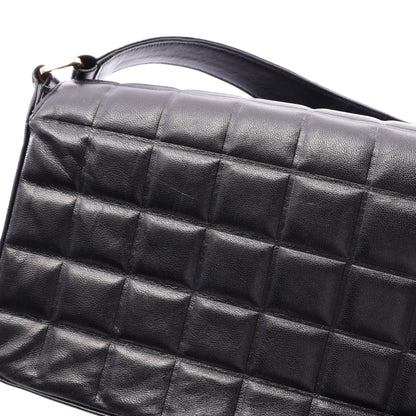 チョコバー ショルダーバッグ ラムスキン ブラック ゴールド金具 シャネル バッグ CHANEL