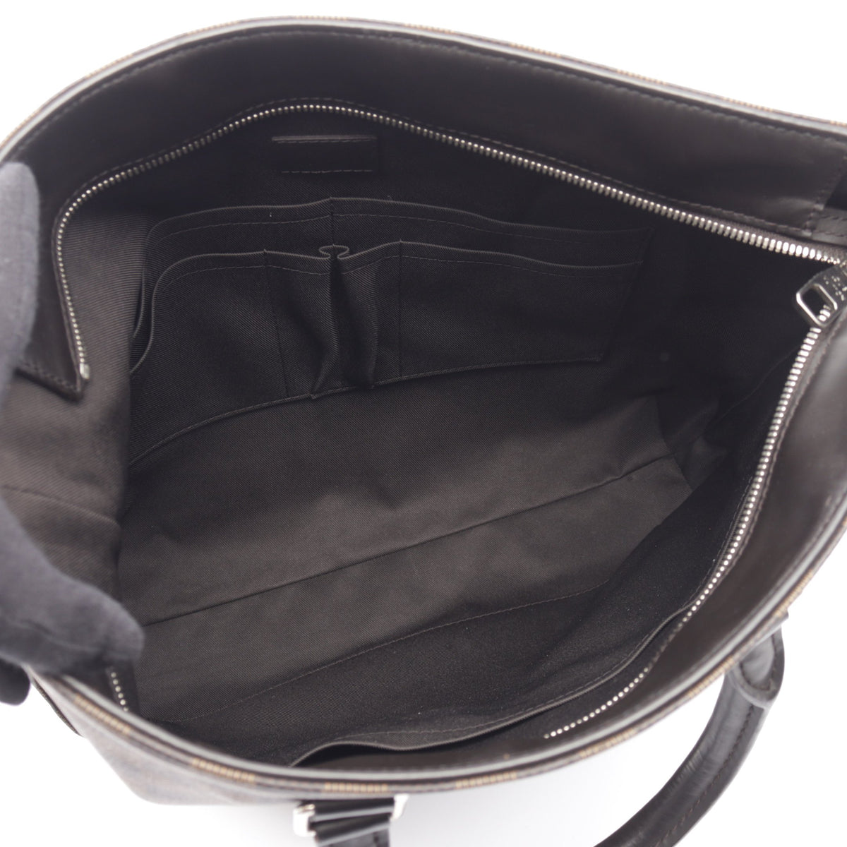ジェイク ダミエエベヌ 2WAY ハンドバッグ トートバッグ PVC レザー ブラウン ルイヴィトン バッグ LOUIS VUITTON