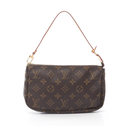 ポシェットアクセソワール モノグラム ハンドバッグ PVC レザー ブラウン ルイヴィトン バッグ LOUIS VUITTON