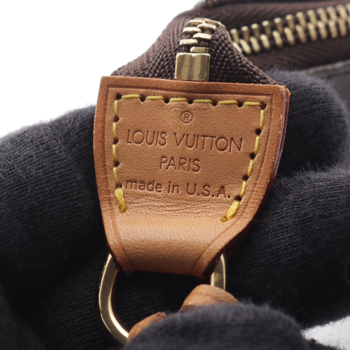 ポシェットアクセソワール モノグラム ハンドバッグ PVC レザー ブラウン ルイヴィトン バッグ LOUIS VUITTON
