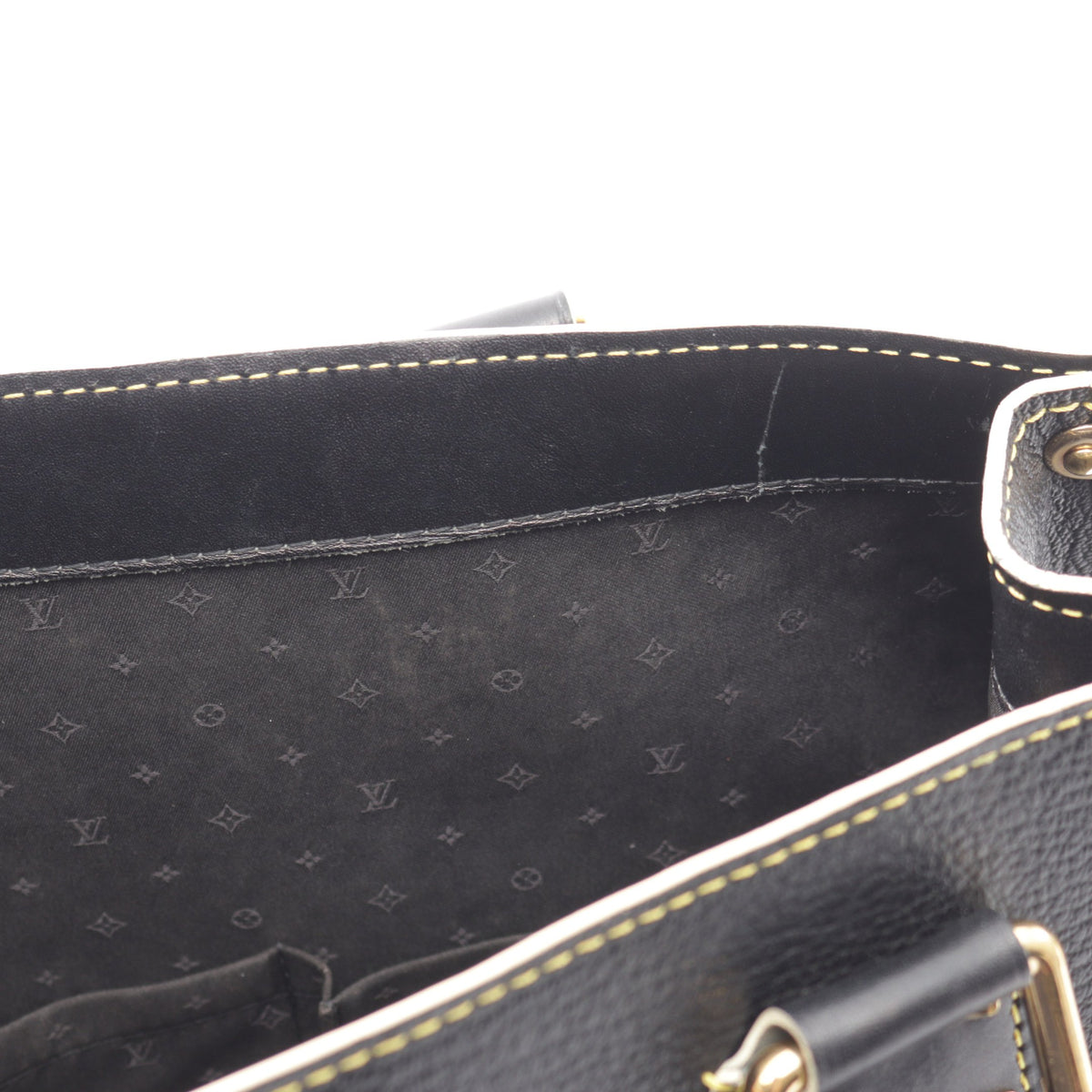 ファビュロー スハリ ノワール ハンドバッグ レザー ブラック ルイヴィトン バッグ LOUIS VUITTON