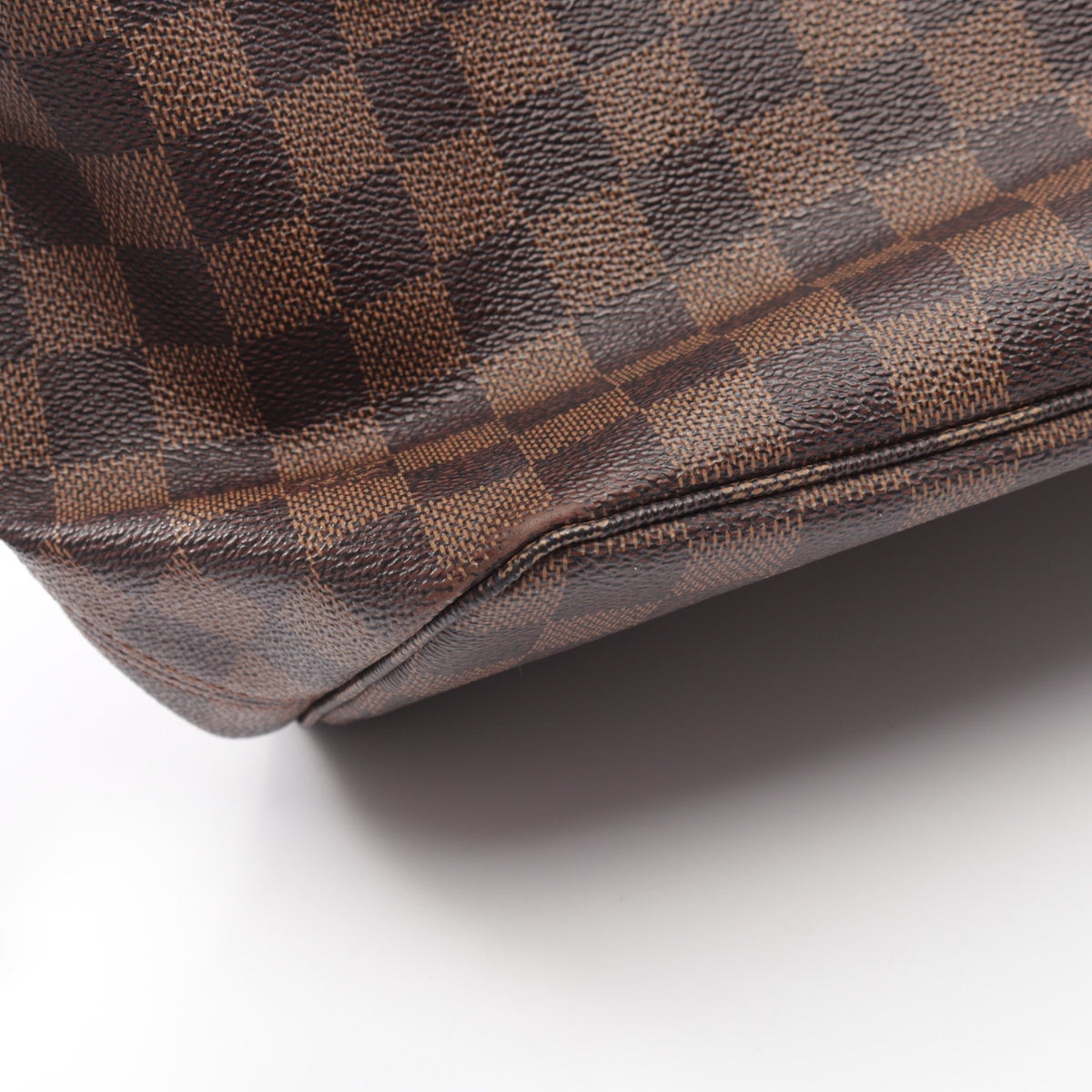ネヴァーフルMM ダミエエベヌ ショルダーバッグ トートバッグ PVC レザー ブラウン ルイヴィトン バッグ LOUIS VUITTON