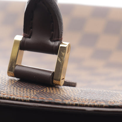サリア オリゾンタル ダミエエベヌ ハンドバッグ PVC レザー ブラウン ルイヴィトン バッグ LOUIS VUITTON