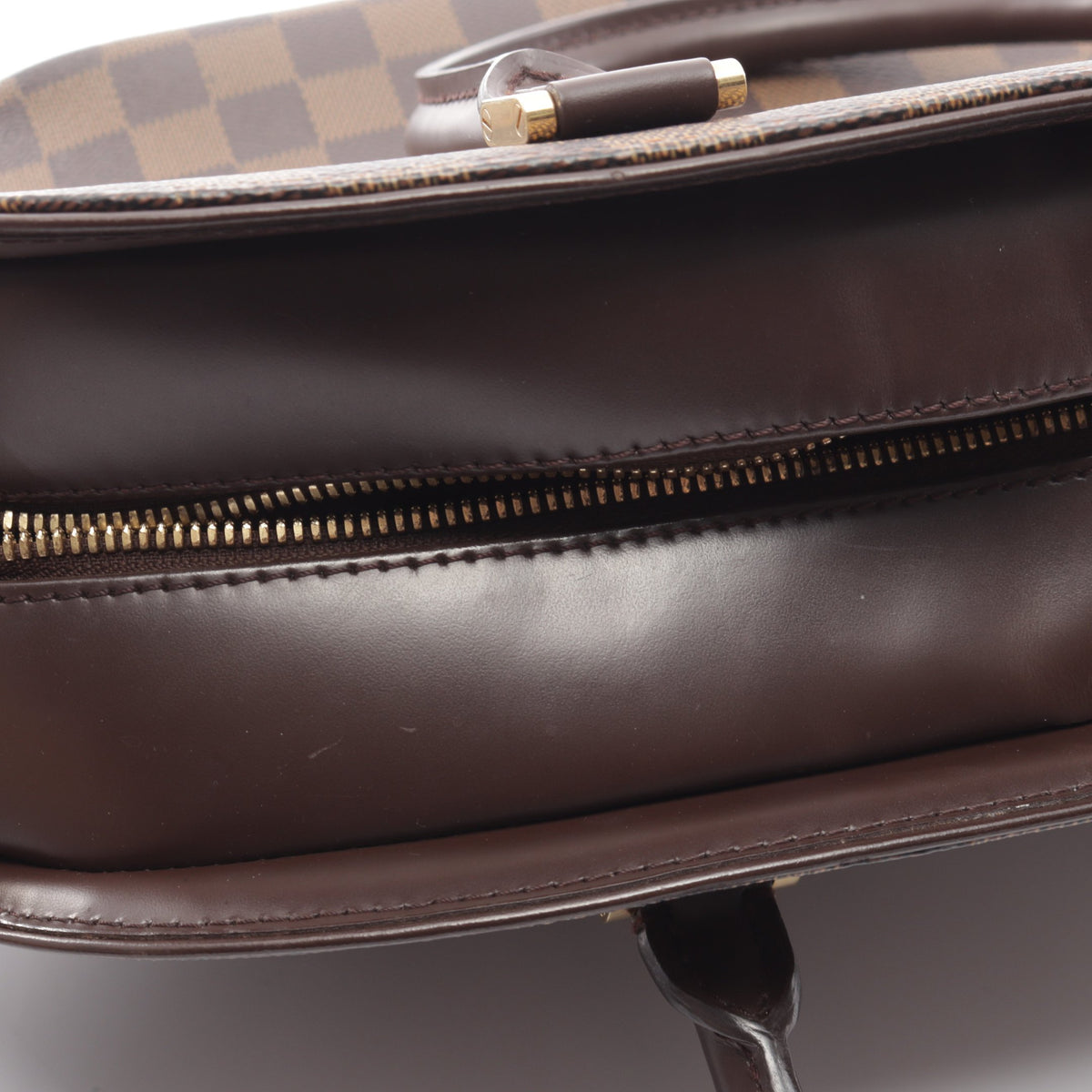サリア オリゾンタル ダミエエベヌ ハンドバッグ PVC レザー ブラウン ルイヴィトン バッグ LOUIS VUITTON