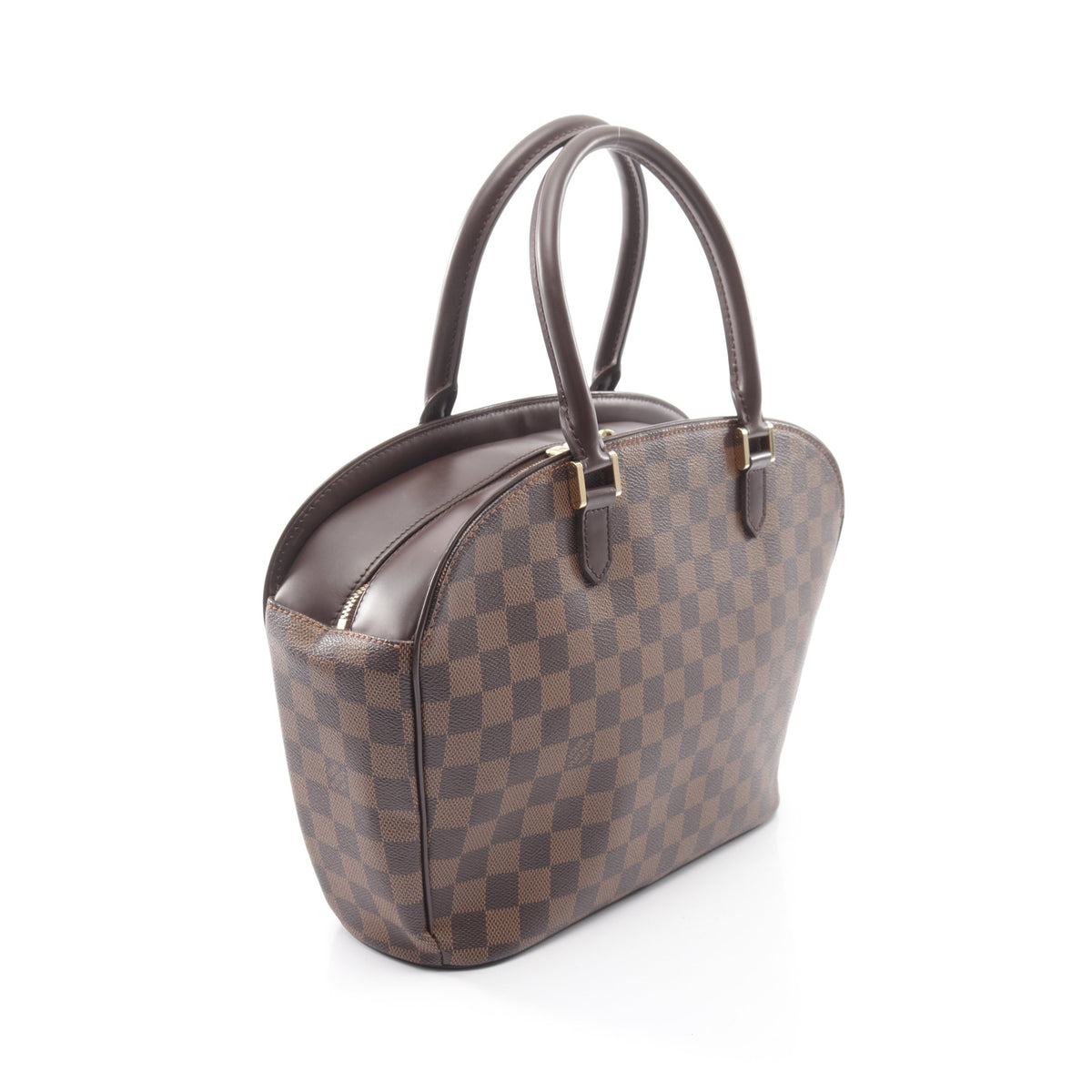 サリア オリゾンタル ダミエエベヌ ハンドバッグ PVC レザー ブラウン ルイヴィトン バッグ LOUIS VUITTON