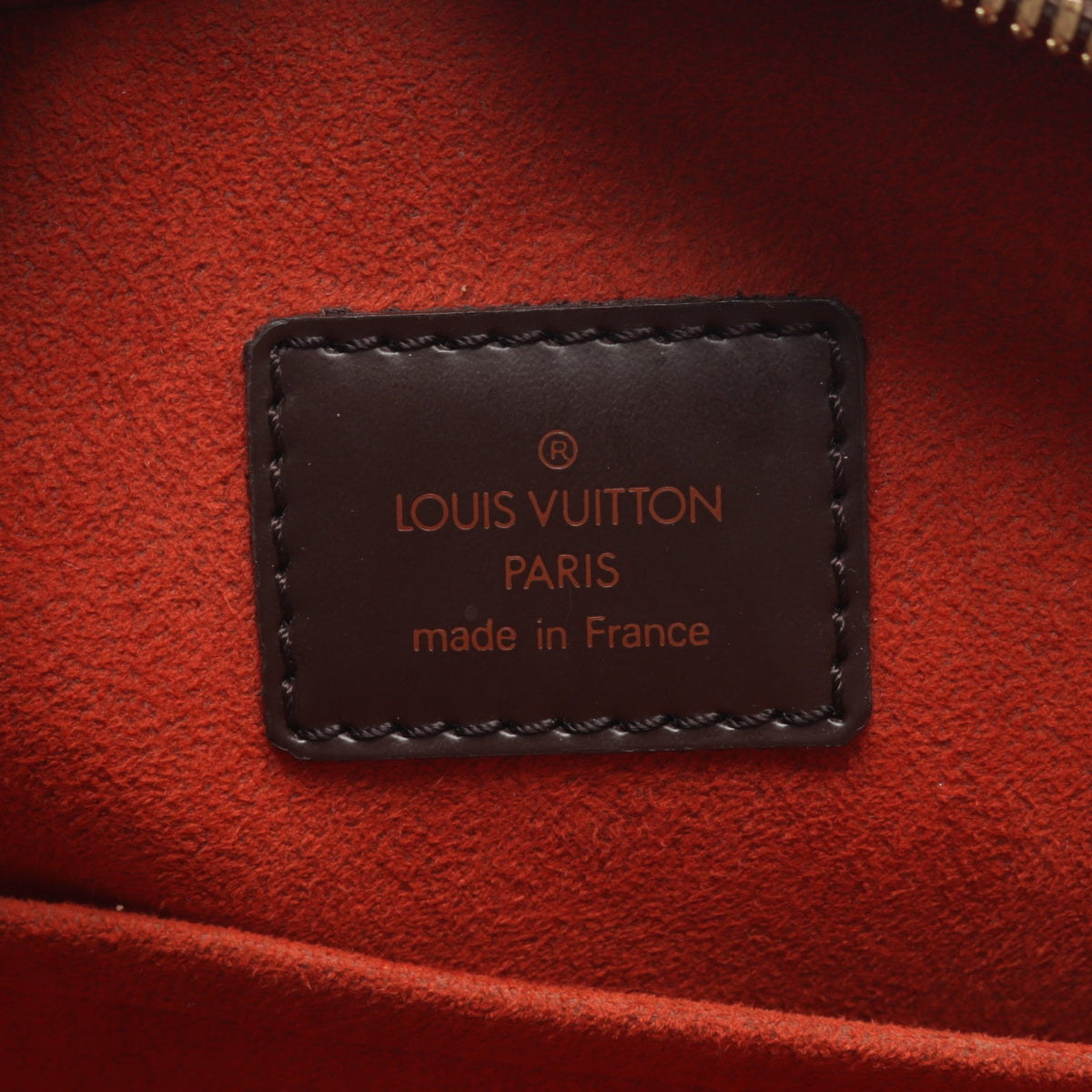 サリア オリゾンタル ダミエエベヌ ハンドバッグ PVC レザー ブラウン ルイヴィトン バッグ LOUIS VUITTON