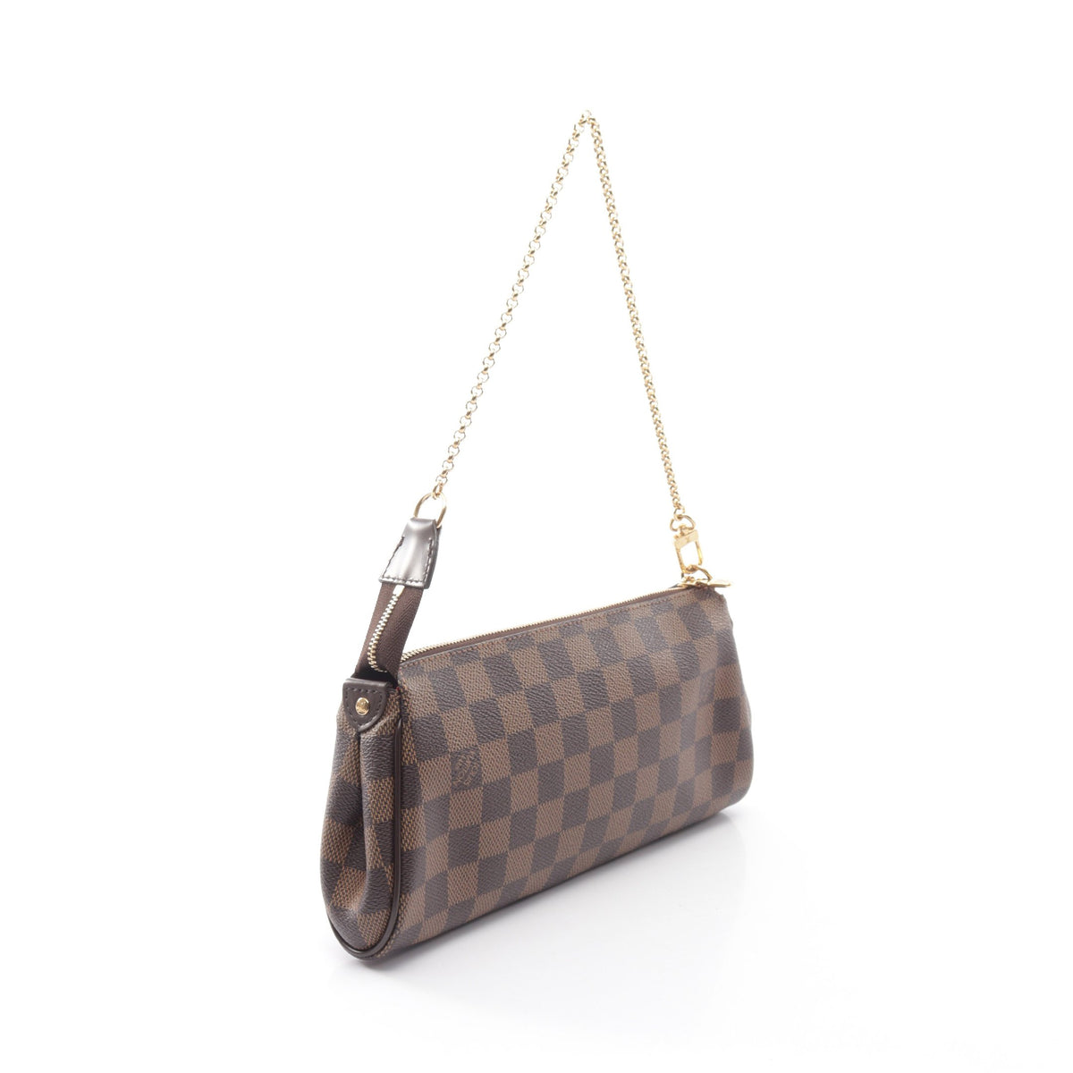 エヴァ ダミエエベヌ 2WAY チェーンハンドバッグ PVC レザー ブラウン ルイヴィトン バッグ LOUIS VUITTON