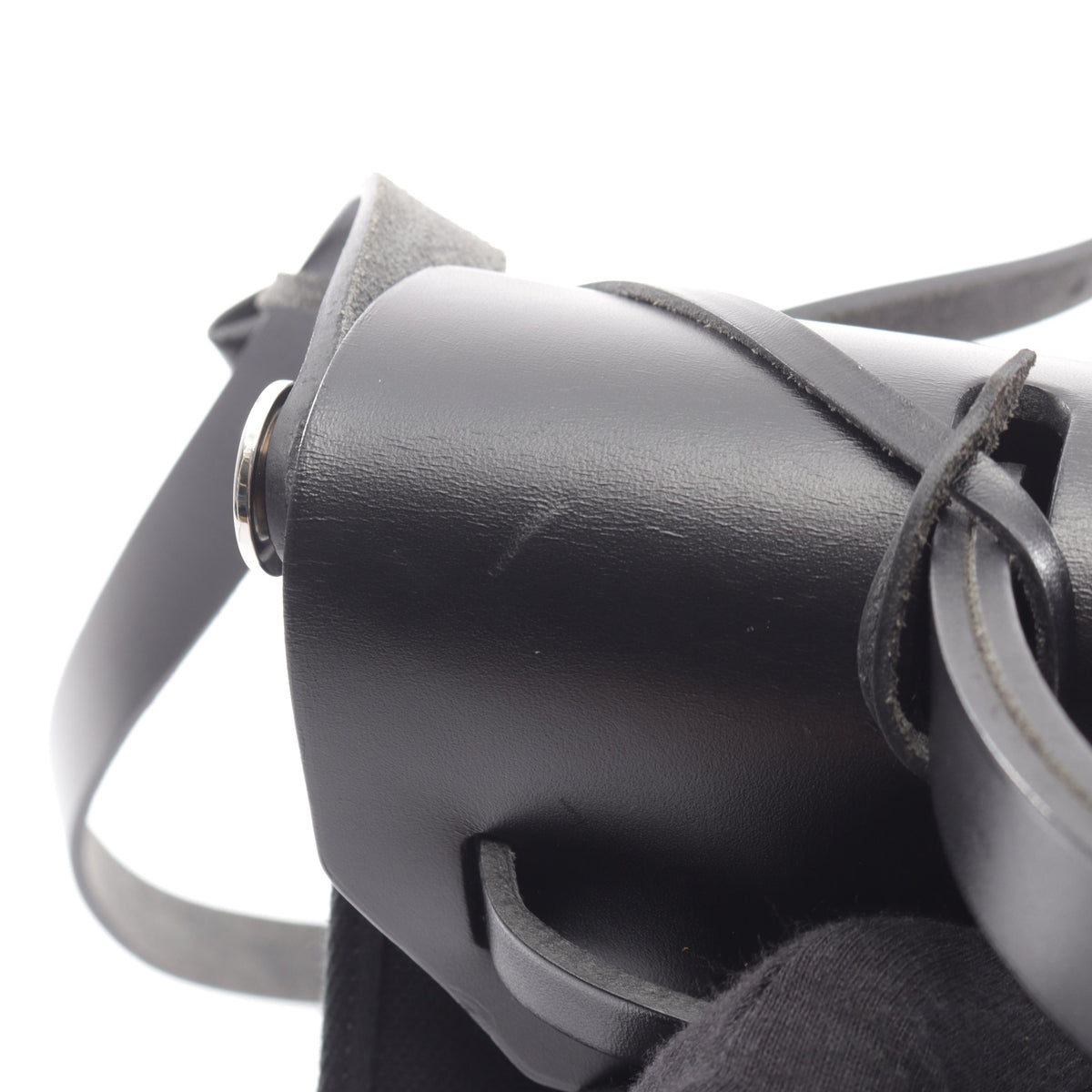 エールバッグジップPM 2WAY ハンドバッグ トワルミリタリー ヴァッシュハンター ブラック シルバー金具 U刻印 エルメス バッグ HERMES