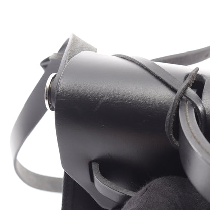 エールバッグジップPM 2WAY ハンドバッグ トワルミリタリー ヴァッシュハンター ブラック シルバー金具 U刻印 エルメス バッグ HERMES