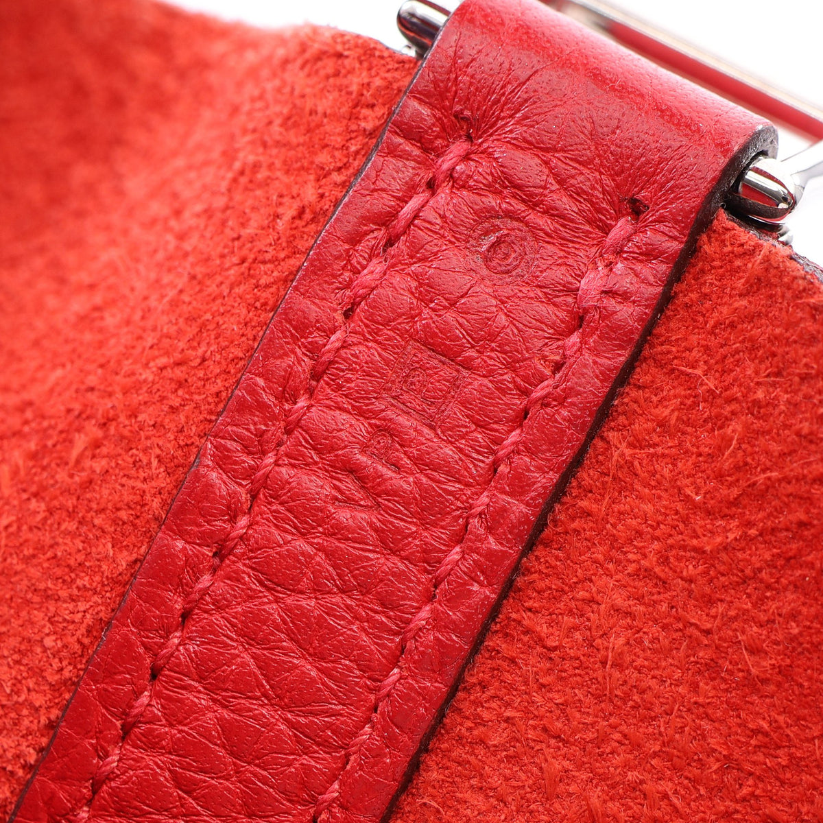 ピコタンロックPM ルージュカザック ハンドバッグ トリヨンクレマンス レッド シルバー金具 □P刻印 エルメス バッグ HERMES