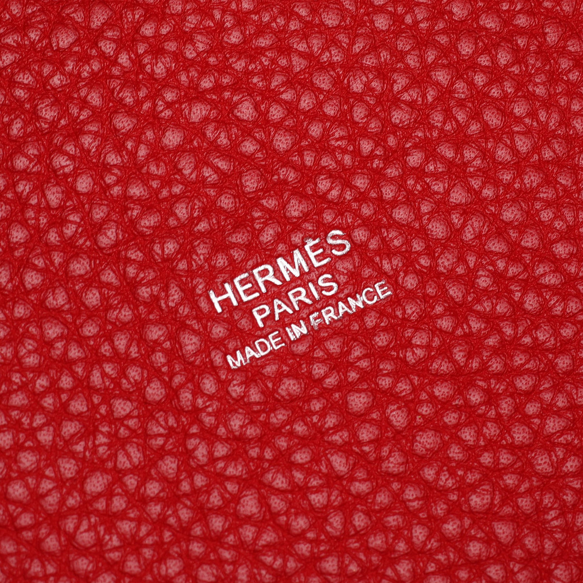 ピコタンロックPM ルージュカザック ハンドバッグ トリヨンクレマンス レッド シルバー金具 □P刻印 エルメス バッグ HERMES