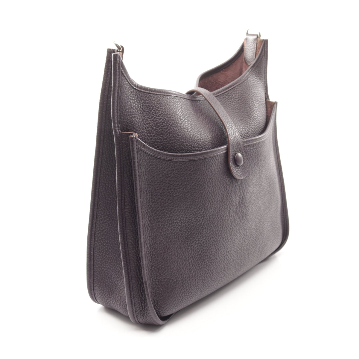 エヴリン 3 トロワ GM レザン ショルダーバッグ トリヨンクレマンス ダークパープル シルバー金具 T刻印 エルメス バッグ HERMES