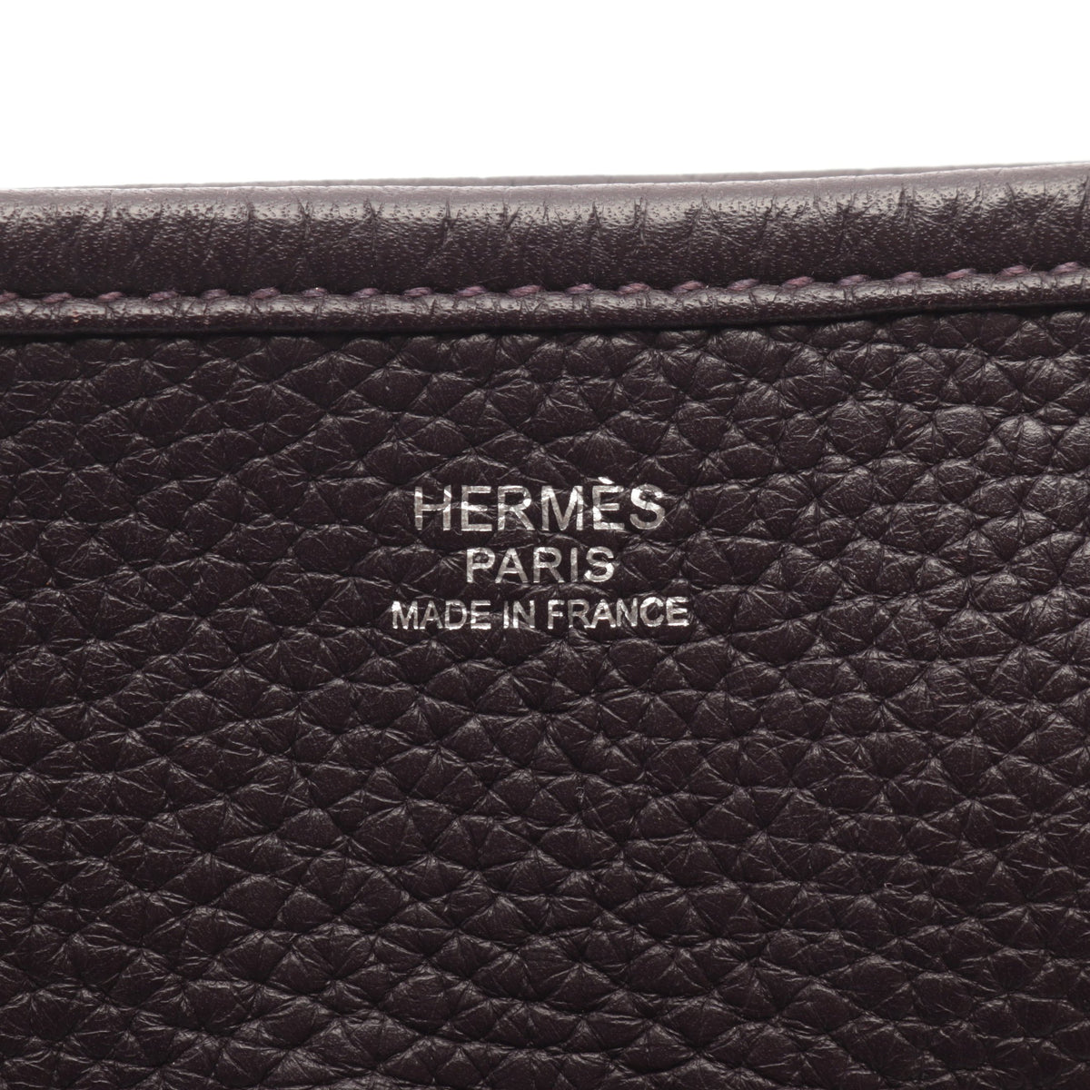 エヴリン 3 トロワ GM レザン ショルダーバッグ トリヨンクレマンス ダークパープル シルバー金具 T刻印 エルメス バッグ HERMES