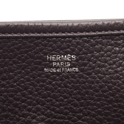エヴリン 3 トロワ GM レザン ショルダーバッグ トリヨンクレマンス ダークパープル シルバー金具 T刻印 エルメス バッグ HERMES